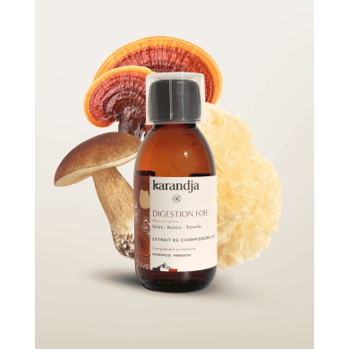 Extrait de Champignons Bio DIGESTION FOIE, Reishi - Boletus (Cèpe de Bordeaux) - Trémelle