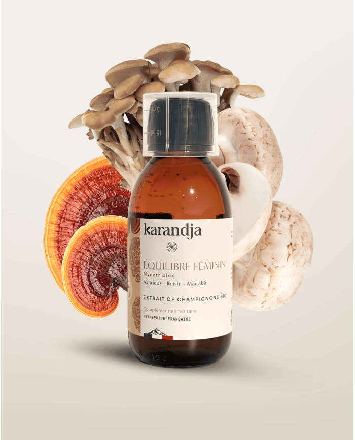 Extrait de Champignons Bio EQUILIBRE FEMININ, Agaricus - Reishi - Maïtaké