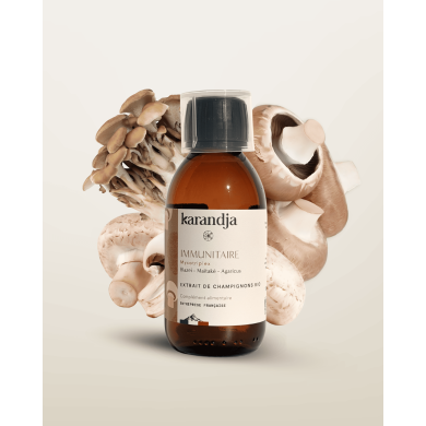 Extrait de Champignons Bio IMMUNITAIRE,  Agaricus blazei - Grifola frondosa - Agaricus bisporus
