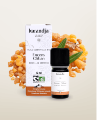 Huile essentielle ENCENS OLIBAN Bio chémotypée, 100% pure et naturelle, Karandja laboratoire.