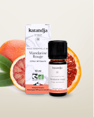 Huile essentielle MANDARINE ROUGE Bio chémotypée, 100% pure et naturelle, Karandja laboratoire.