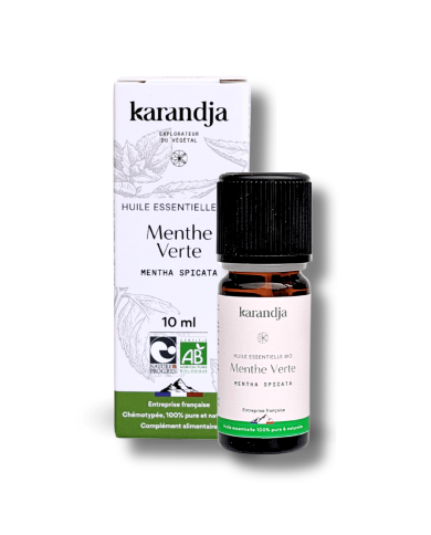 Huile essentielle bio MENTHE VERTE (menthe douce)