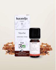 Huile essentielle MYRRHE Bio chémotypée, 100% pure et naturelle, Karandja laboratoire.
