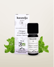 Huile essentielle ORIGAN COMPACT Bio chémotypée, 100% pure et naturelle, Karandja laboratoire.