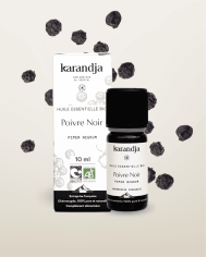 Huile essentielle POIVRE NOIR Bio chémotypée, 100% pure et naturelle, Karandja laboratoire.