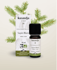 Huile essentielle SAPIN BLANC Bio chémotypée, 100% pure et naturelle, Karandja laboratoire.
