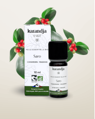 Huile essentielle SARO Bio chémotypée, 100% pure et naturelle, Karandja laboratoire.