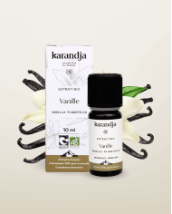 Huile essentielle VANILLE Bio chémotypée, 100% pure et naturelle, Karandja laboratoire.