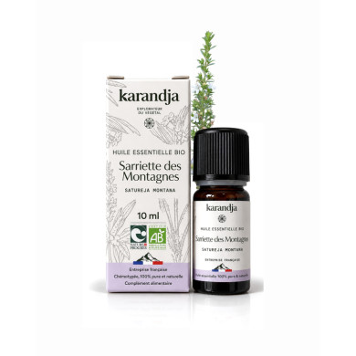 Huile essentielle SARRIETTE DES MONTAGNES Bio chémotypée, 100% pure et naturelle, Karandja laboratoire.