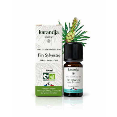 Huile essentielle PIN SYLVESTRE Bio chémotypée, 100% pure et naturelle, Karandja laboratoire, origine France (05)