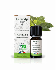 Huile essentielle RAVINTSARA Bio chémotypée, 100% pure et naturelle, Karandja laboratoire.