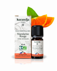 Huile essentielle MANDARINE ROUGE Bio chémotypée, 100% pure et naturelle, Karandja laboratoire.