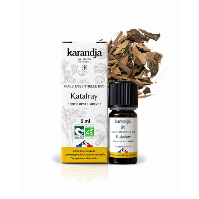 Huile essentielle KATAFRAY Bio chémotypée, 100% pure et naturelle, Karandja laboratoire.