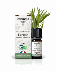 Huile essentielle ESTRAGON Bio chémotypée, 100% pure et naturelle, Karandja laboratoire, origine France - Bouches-du-Rhône.