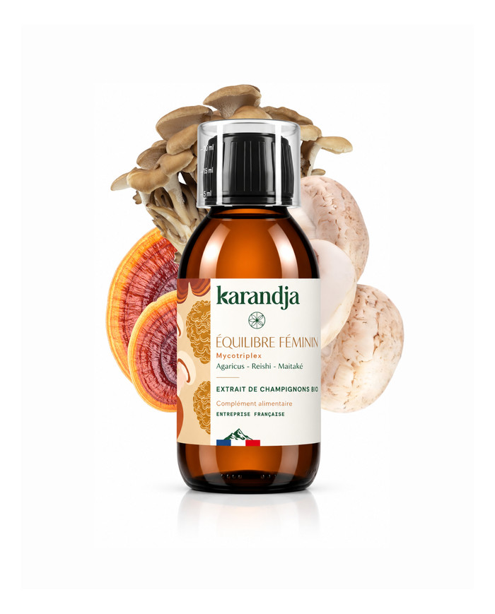 Extrait de Champignons Bio EQUILIBRE FEMININ, Agaricus - Reishi - Maïtaké