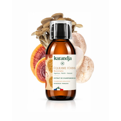Extrait de Champignons Bio EQUILIBRE FEMININ, Agaricus - Reishi - Maïtaké