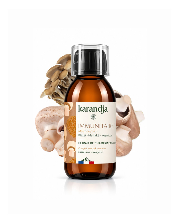Extrait de Champignons Bio IMMUNITAIRE,  Agaricus blazei - Grifola frondosa - Agaricus bisporus