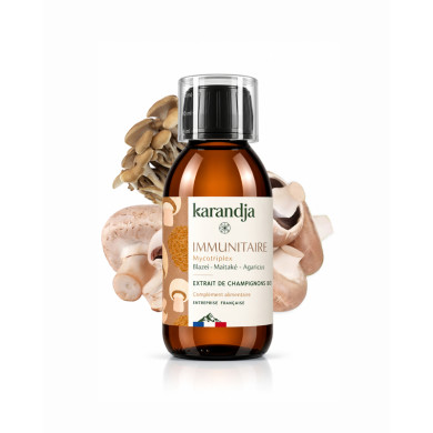 Extrait de Champignons Bio IMMUNITAIRE,  Agaricus blazei - Grifola frondosa - Agaricus bisporus