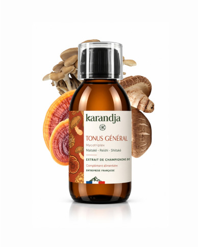 Extrait de Champignons Bio TONUS GENERAL
Maïtaké - Reishi - Shiitaké