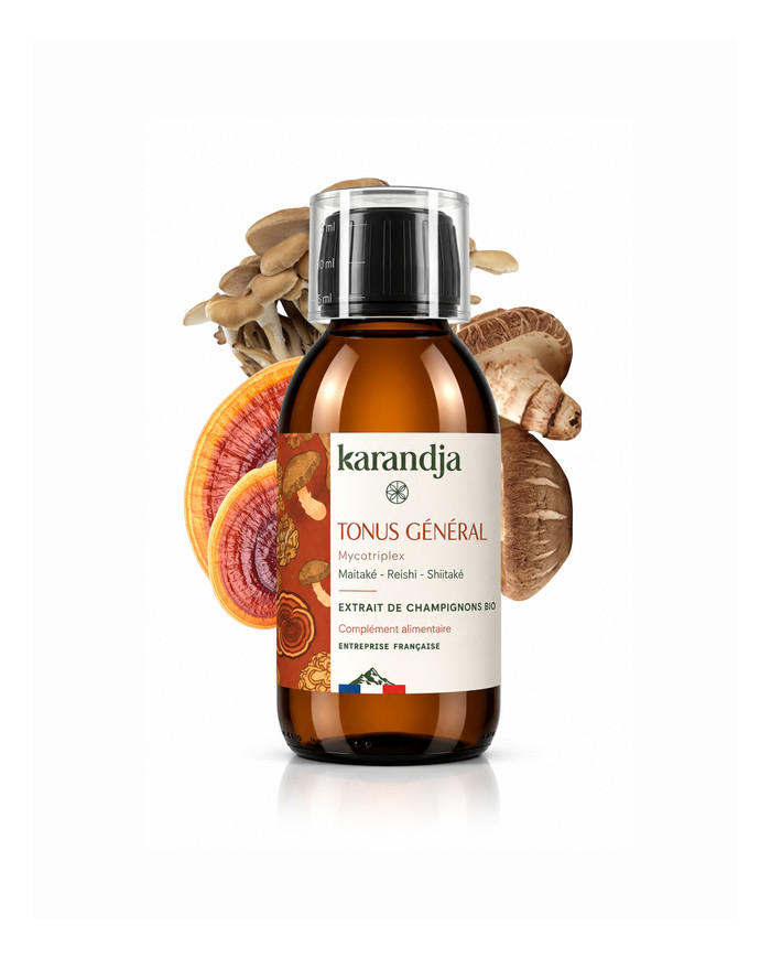 Extrait de Champignons Bio TONUS GENERAL
Maïtaké - Reishi - Shiitaké