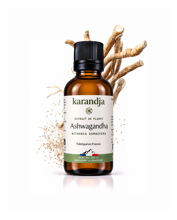 Extrait liquide de plante Bio ASHWAGANDHA Karandja 50ml