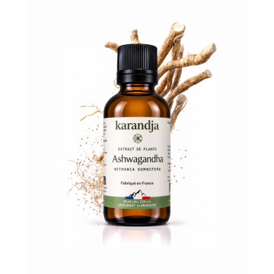 Extrait liquide de plante Bio ASHWAGANDHA Karandja 50ml