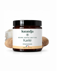 Beurre végétal bio KARITE Karandja 100ml, non raffiné, non désodorisé, 100% naturel.