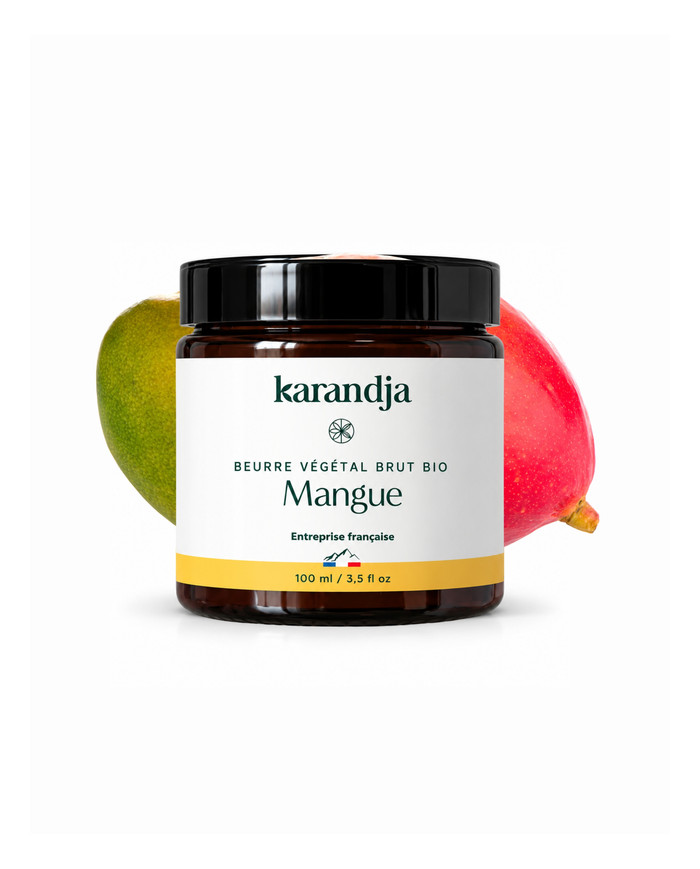 Beurre végétal bio MANGUE Karandja 100ml, non raffiné, non désodorisé, 100% naturel.