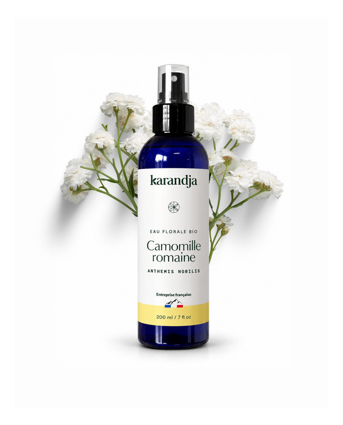 Eau florale Bio GERANIUM ROSAT Karandja 200ml, origine France, buvable, sans conservateurs ni additifs.