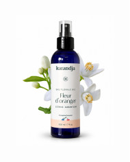 Eau florale Bio FLEUR ORANGER Karandja 200ml, buvable, sans conservateurs ni additifs.