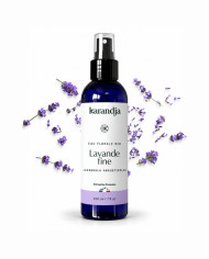 Eau florale Bio LAVANDE FINE Karandja 200ml, origine France, buvable, sans conservateurs ni additifs.