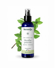 Eau florale Bio MENTHE POIVREE Karandja 200ml, origine France, buvable, sans conservateurs ni additifs.