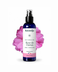 Eau florale Bio ROSE DE DAMAS Karandja 200ml, buvable, sans conservateurs ni additifs.