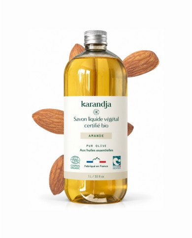 Savon liquide végétal pur olive certifié bio AMANDE 1 L