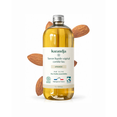 Savon liquide végétal pur olive certifié bio AMANDE 1 L