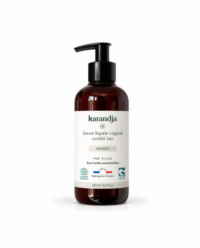Savon liquide végétal pur olive certifié bio AMANDE 250ml