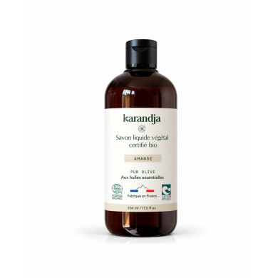 Savon liquide végétal pur olive certifié bio AMANDE 500ml