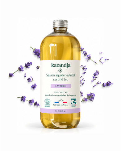 Savon liquide végétal pur olive certifié bio LAVANDE 1L
