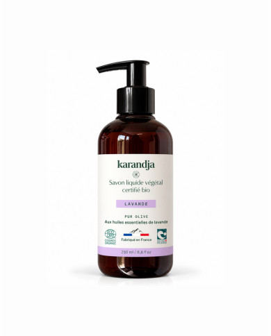 Savon liquide végétal pur olive certifié bio LAVANDE 250ml