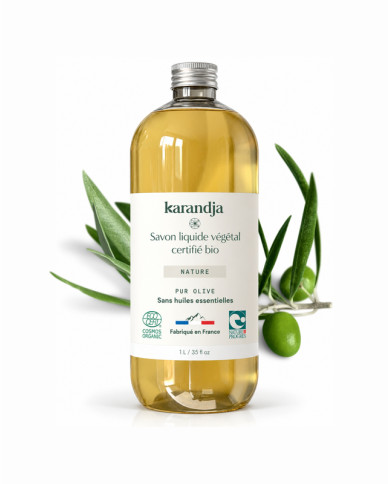 Savon liquide végétal pur olive certifié bio NATURE 1L