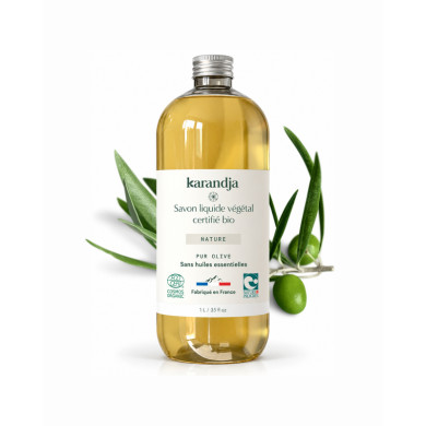 Savon liquide végétal pur olive certifié bio NATURE 1L