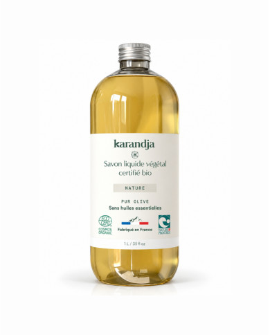 Savon liquide végétal pur olive certifié bio NATURE 1L