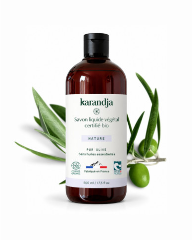 Savon liquide végétal pur olive certifié bio NATURE 500ml