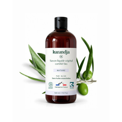 Savon liquide végétal pur olive certifié bio NATURE 500ml