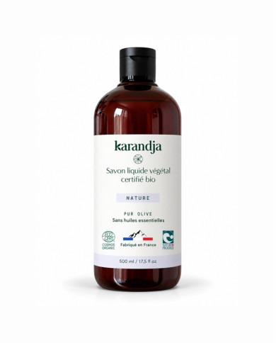Savon liquide végétal pur olive certifié bio NATURE 500ml