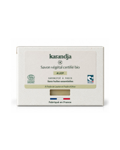 Savon végétal certifié bio ALEP Karandja 100g