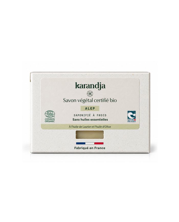Savon végétal certifié bio ALEP Karandja 100g