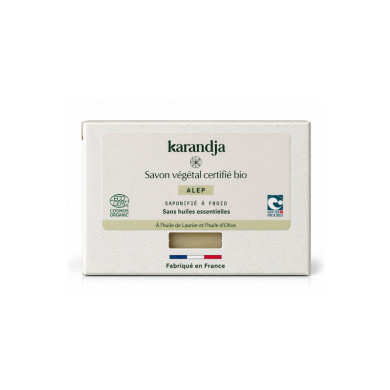 Savon végétal certifié bio ALEP Karandja 100g