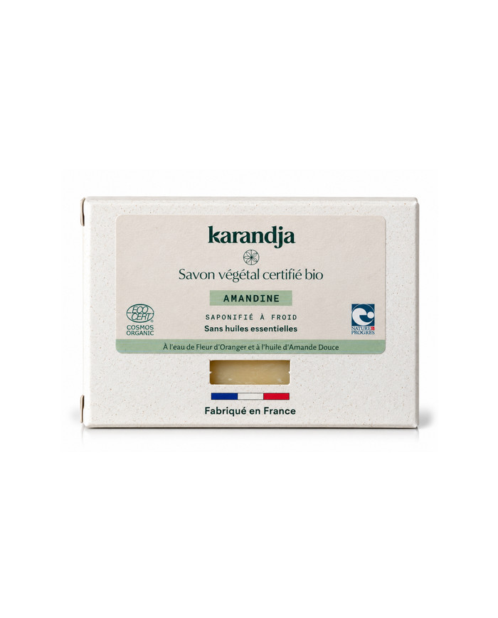 Savon végétal certifié bio AMANDINE Karandja 100g