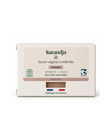 Savon végétal certifié bio ARGAN Karandja 100g